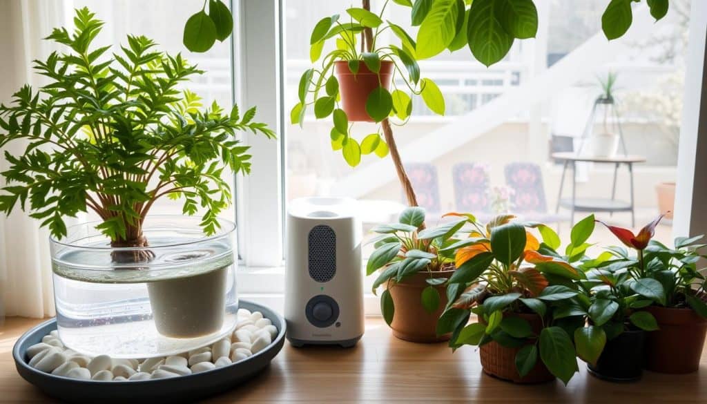Indoor plant humidity management techniques