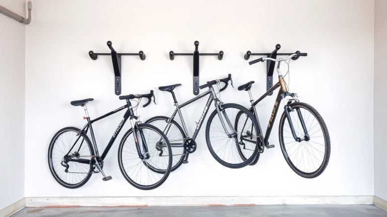 organized garage bicycle storage