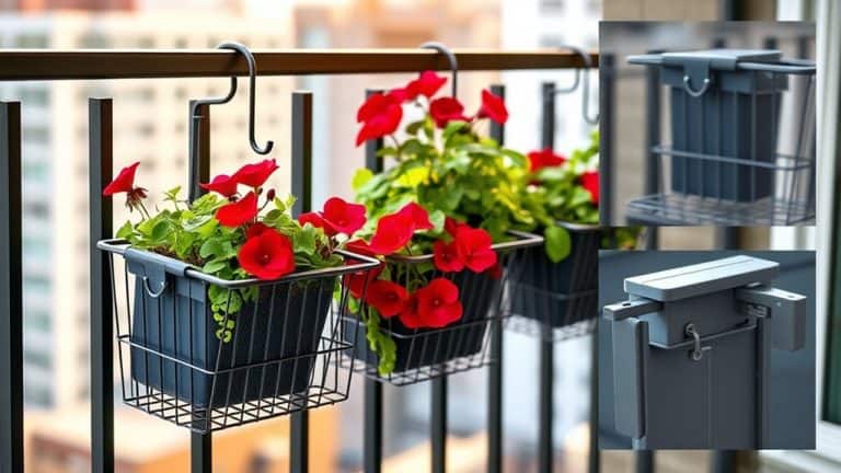 secure balcony rail storage