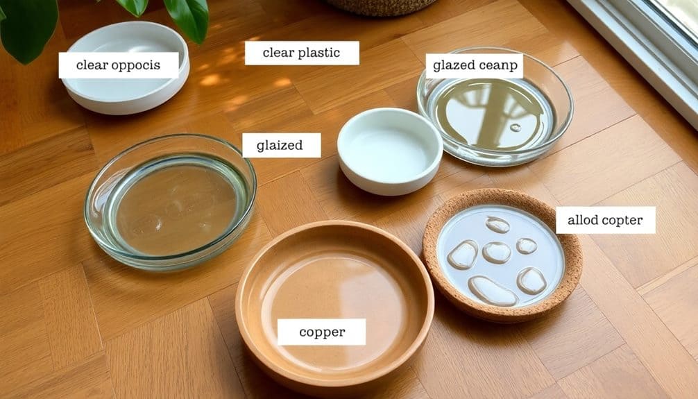 selecting appropriate plant saucers