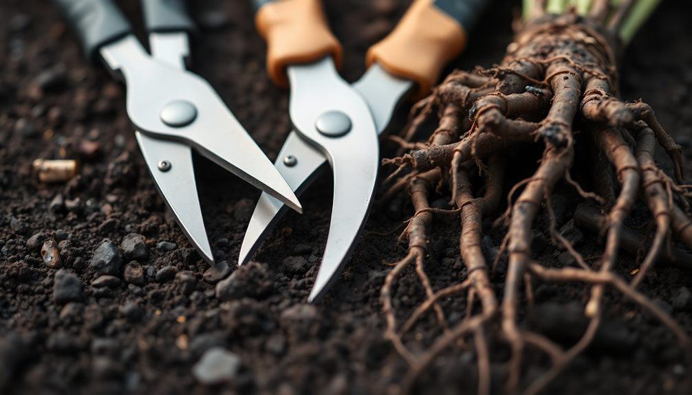 selecting root pruning scissors