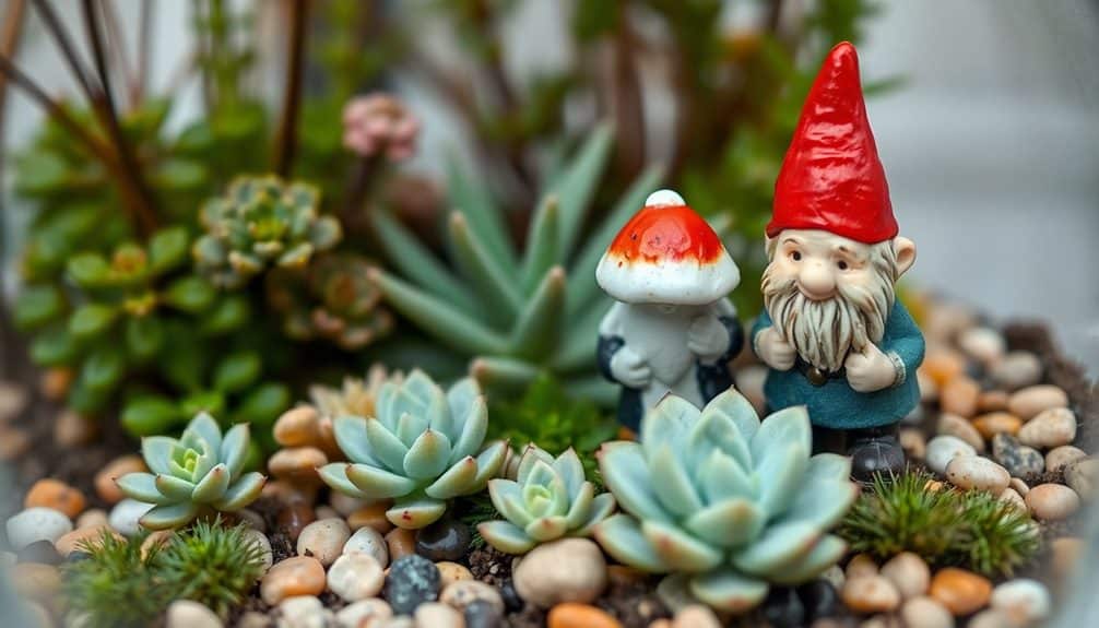 selecting terrarium mini figurines
