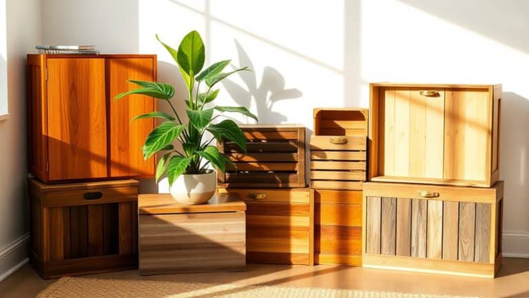 stylish wooden storage crates