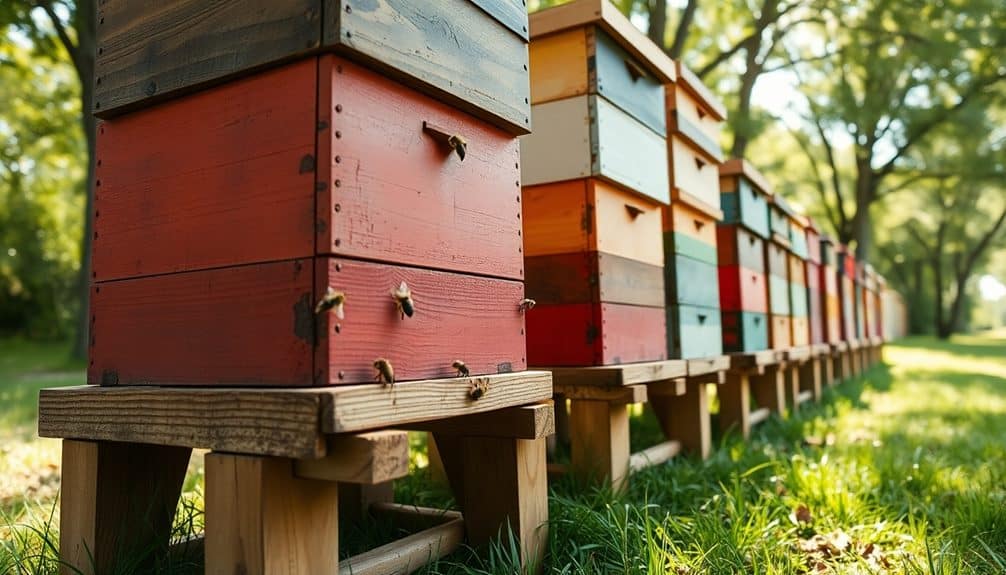 top bee hive supports