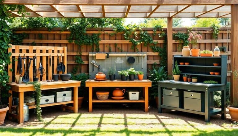 top garden potting benches