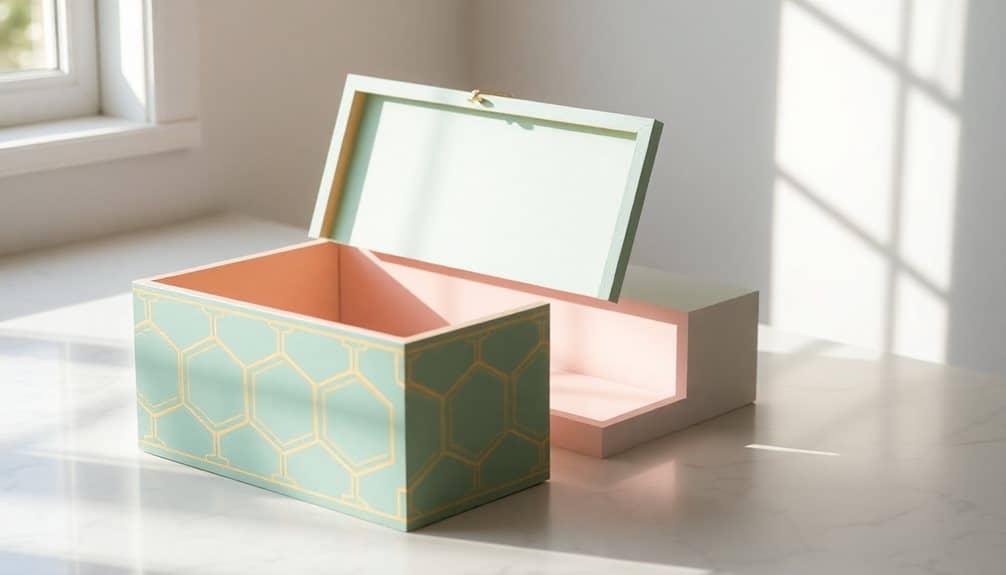 artistic storage box decor