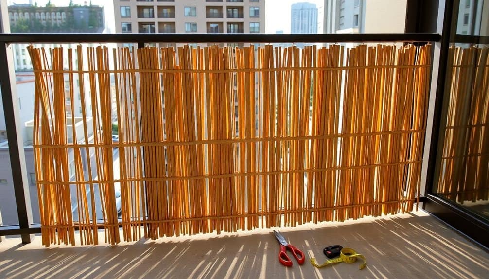 bamboo reed fencing installation