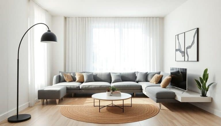 budget friendly modern living room