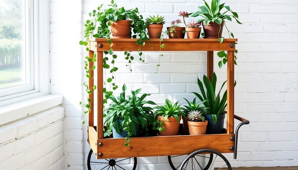 charming garden plant display