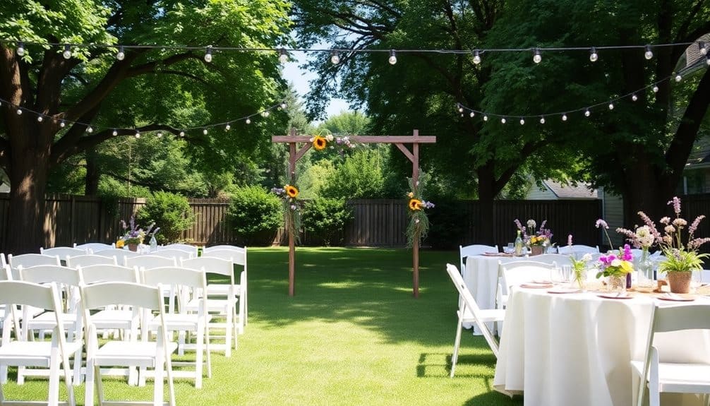 charming outdoor wedding arrangement