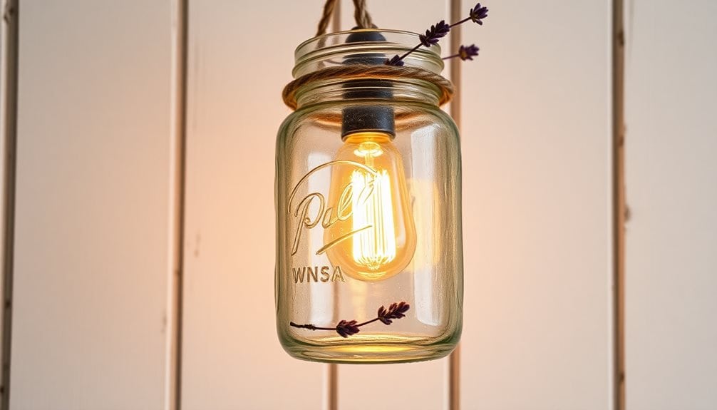 charming rustic jar lights