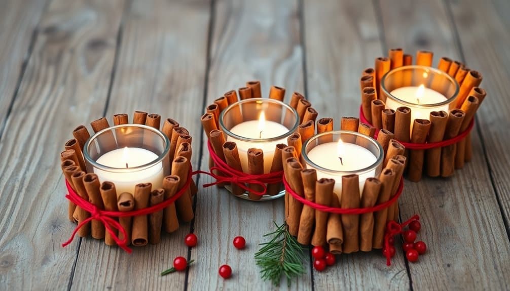 cinnamon stick candle holders