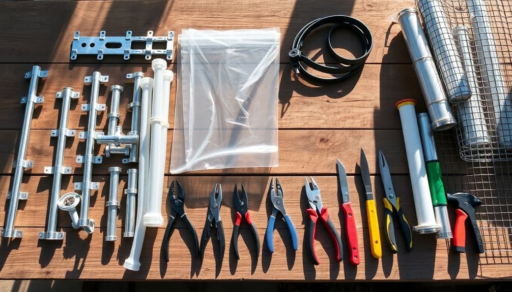 collecting supplies and equipment