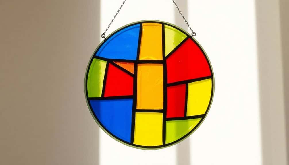 colorful artistic window decor