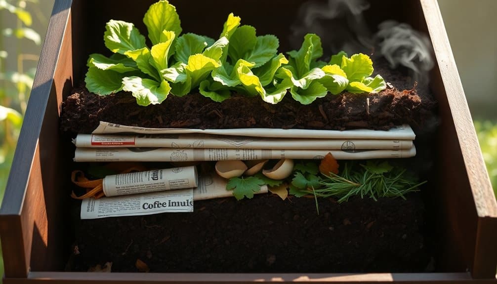 compost ingredient layering technique