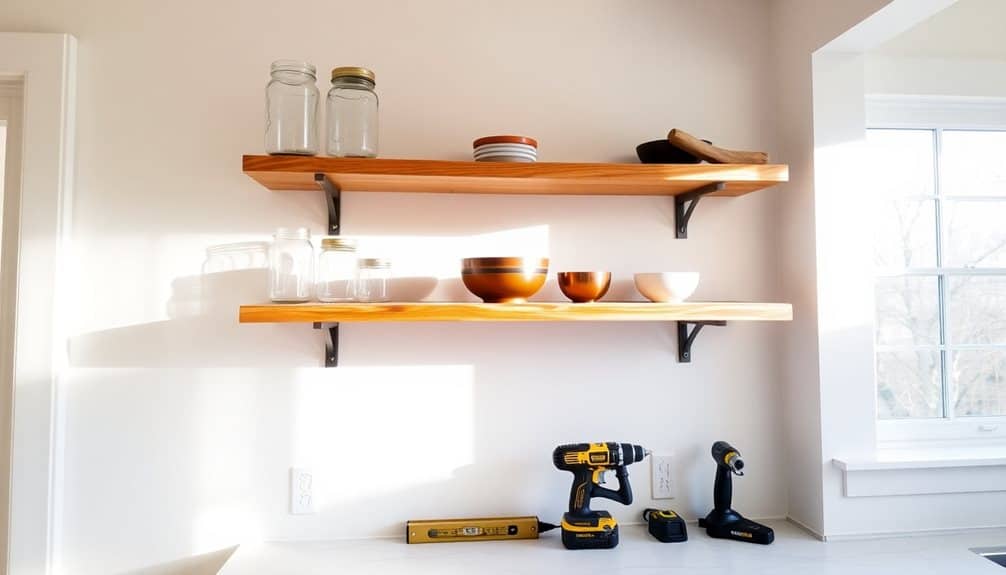 construct open shelving units
