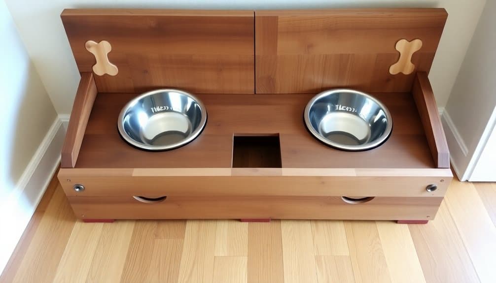convenient pet feeding area