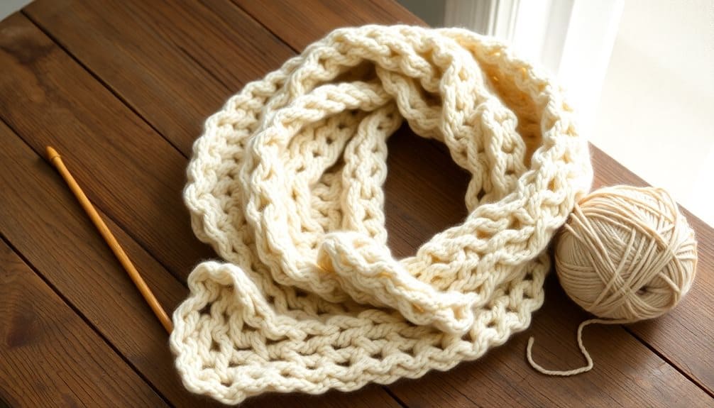 cozy handcrafted infinity scarf