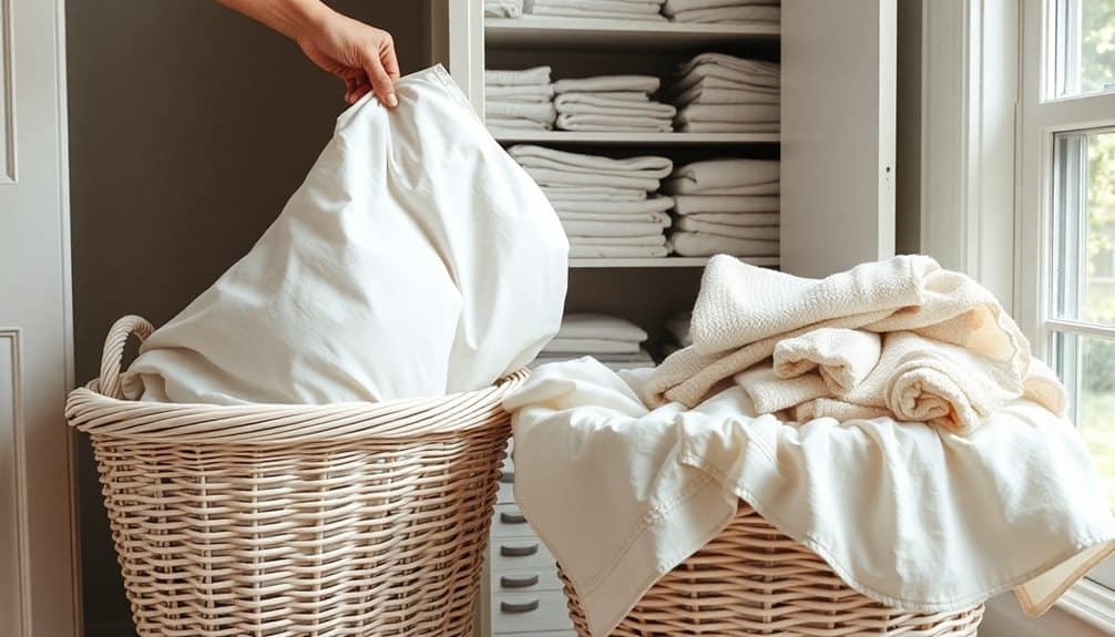 declutter unnecessary bed linens