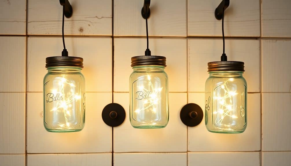 decorative mason jar sconces