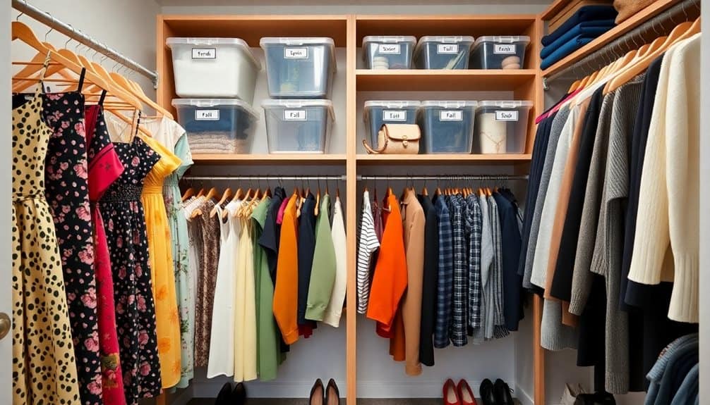 designate seasonal wardrobe areas