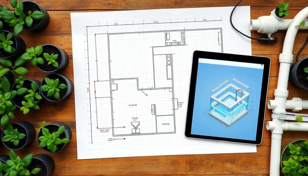 designing aquaponics system blueprint