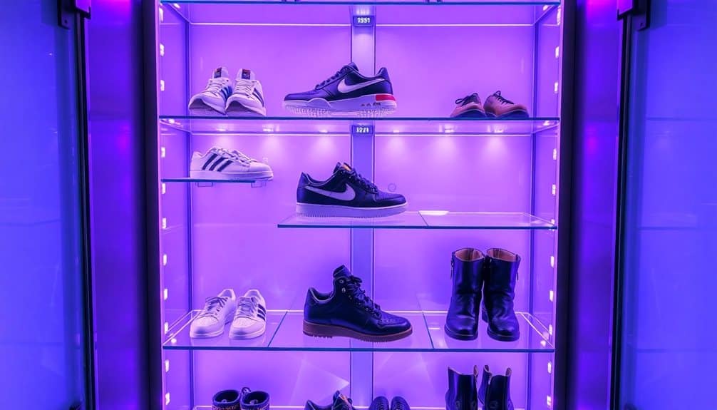 disinfecting footwear storage solutions