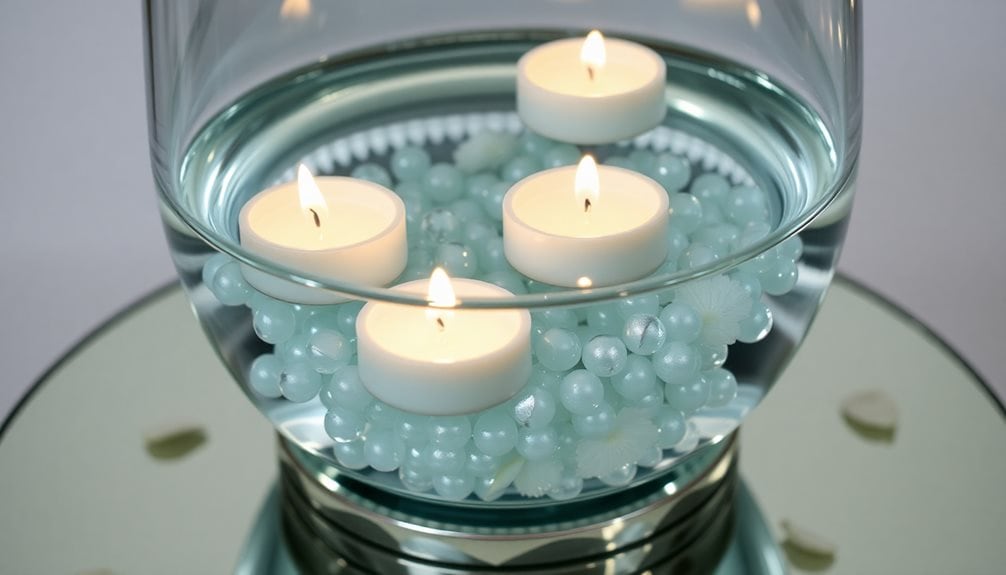 elegant floating candle arrangement