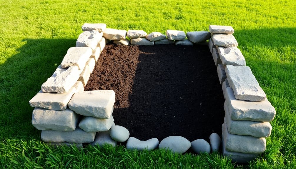 elegant stone garden edging