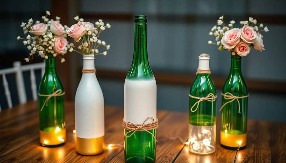 elegant wine bottle centerpieces