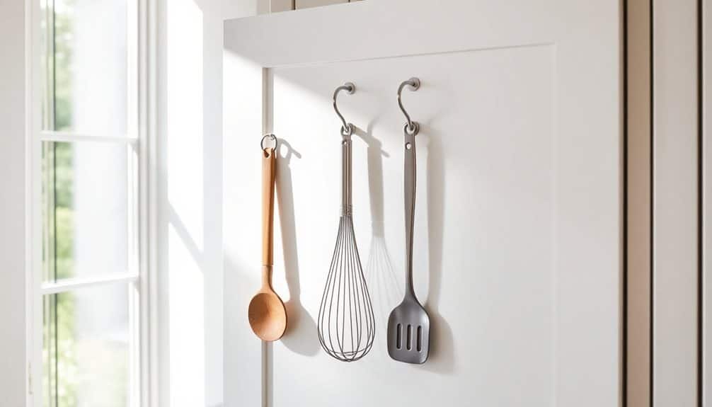 install cabinet door hooks