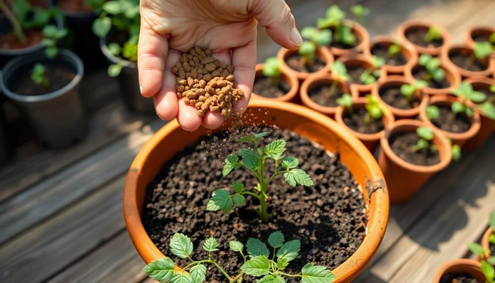 nourishing potted plants effectively
