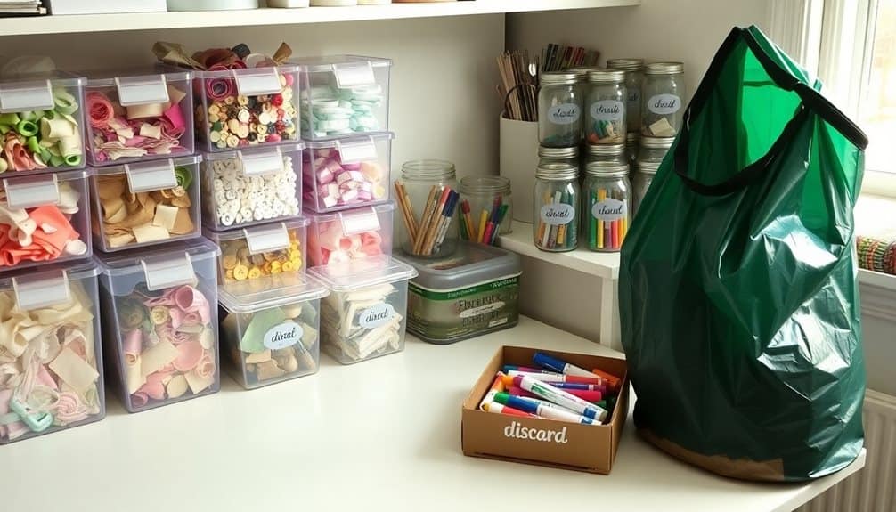 organize and declutter supplies