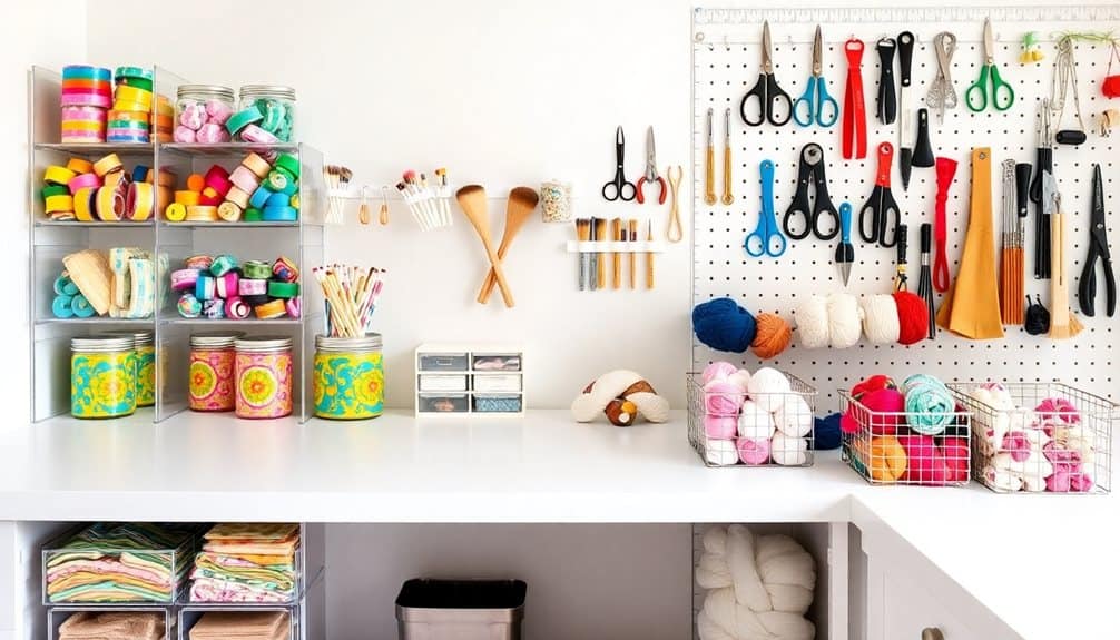 organize craft supplies efficiently