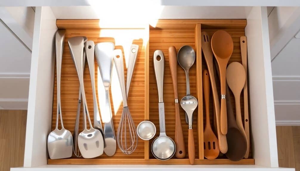 organize items using dividers