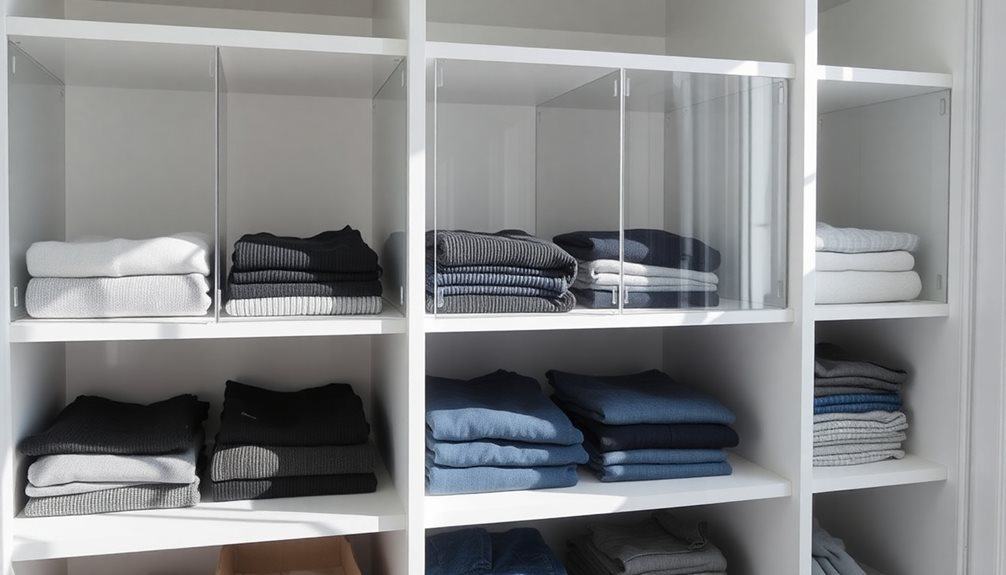 organize with shelf dividers