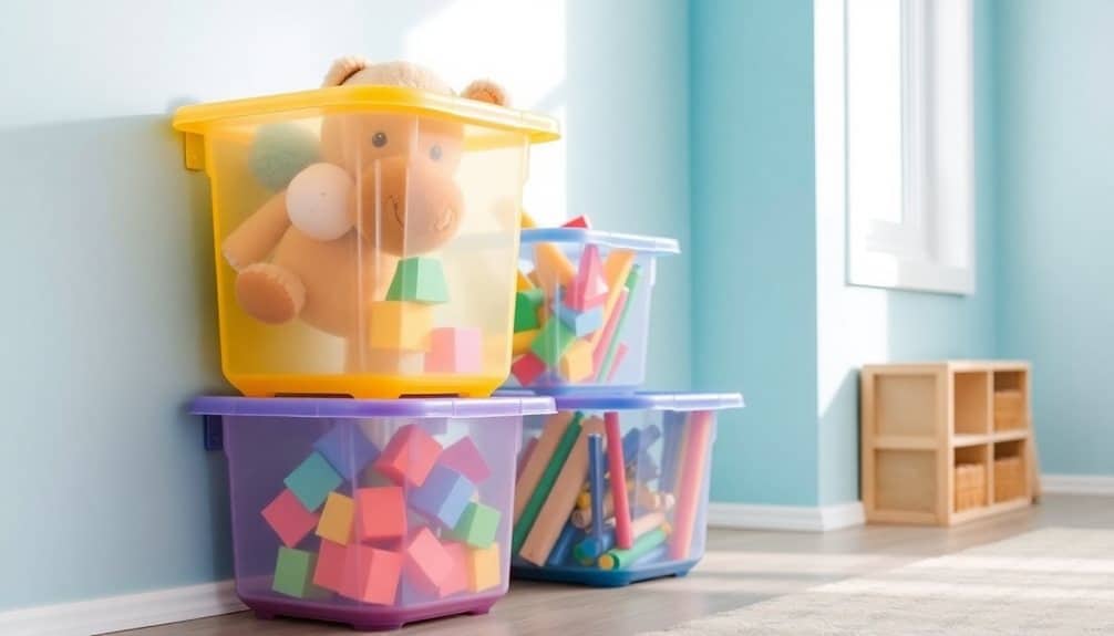 organized storage solution bins
