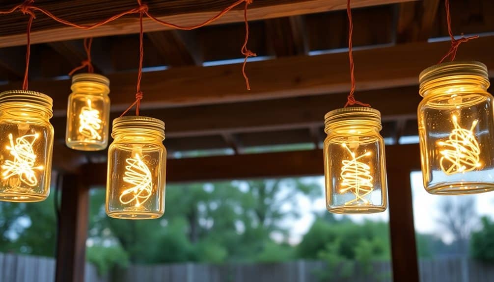 outdoor string lights installation