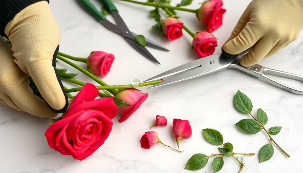 prepare and clean stems