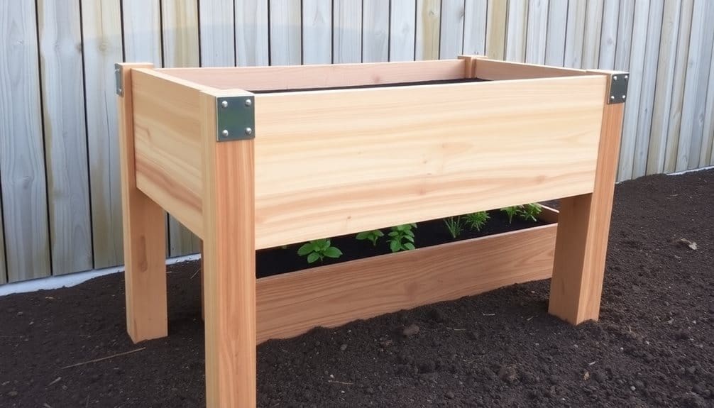 raised vegetable planter box