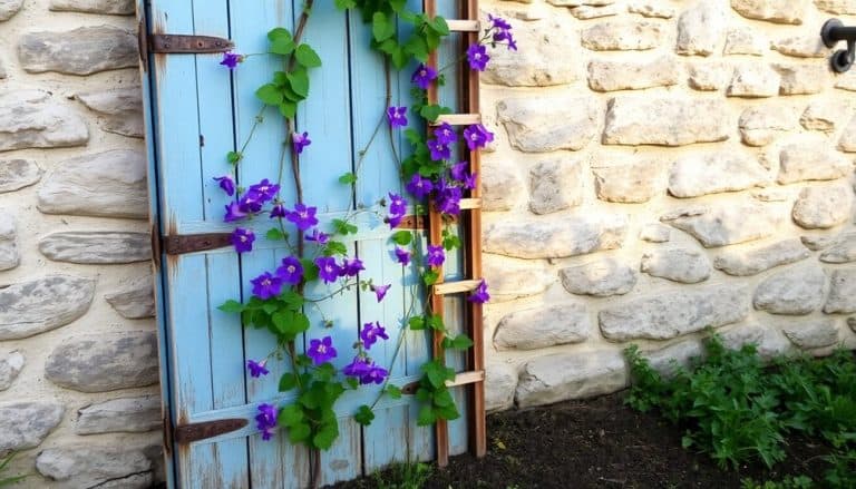 reclaimed wood garden trellis
