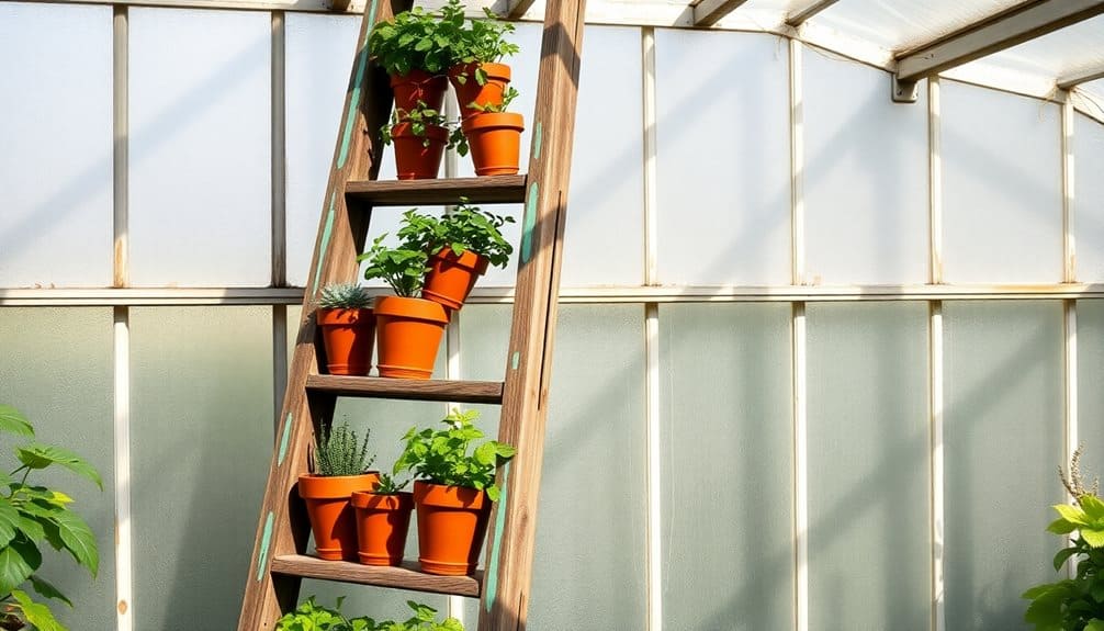 repurposed ladder stands usage