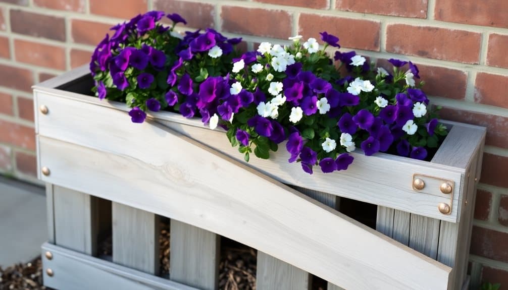 repurposed pallet planter boxes