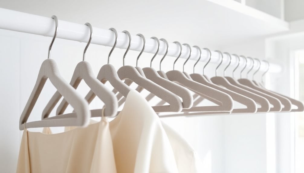 select appropriate clothes hangers