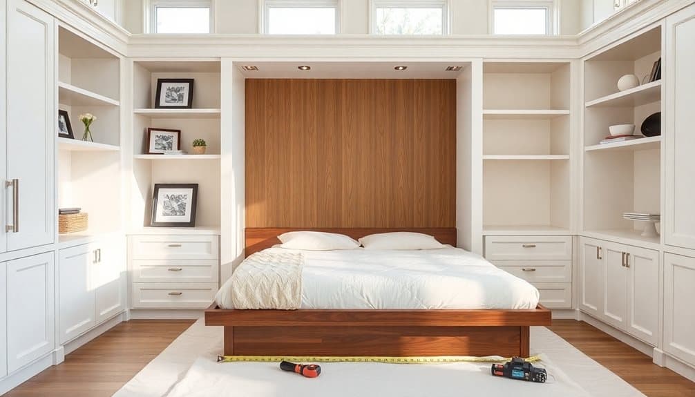 space saving bed setup