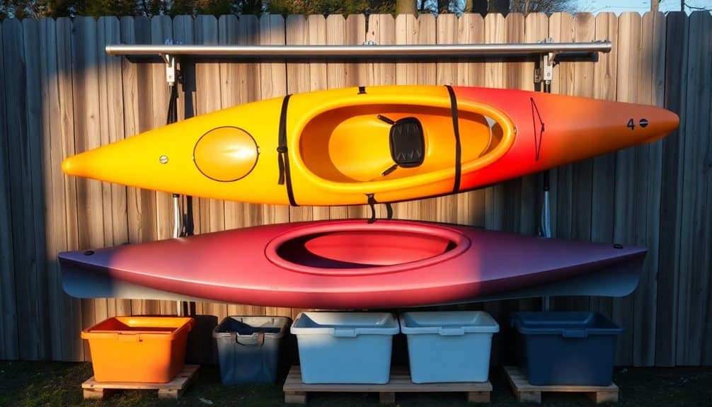 space saving kayak storage solution
