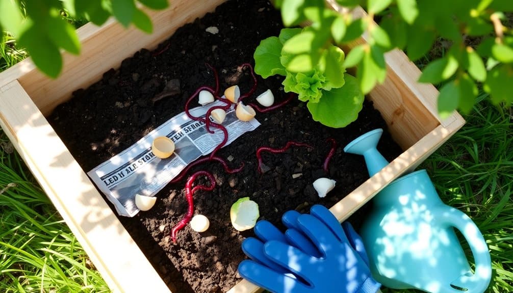 starting worm composting bin