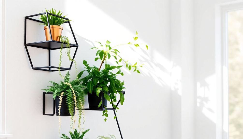 stylish geometric plant holder