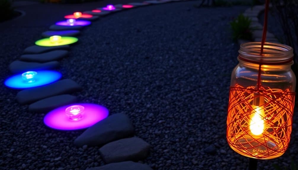vibrant outdoor illumination design