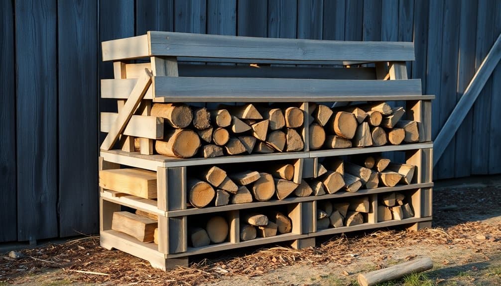 wood stacking storage solution